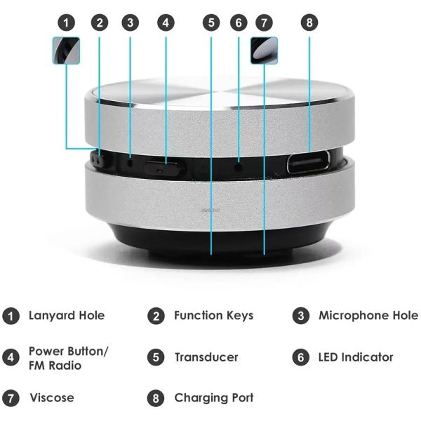 Mini altavoz portátil de conducción ósea - Imagen 2