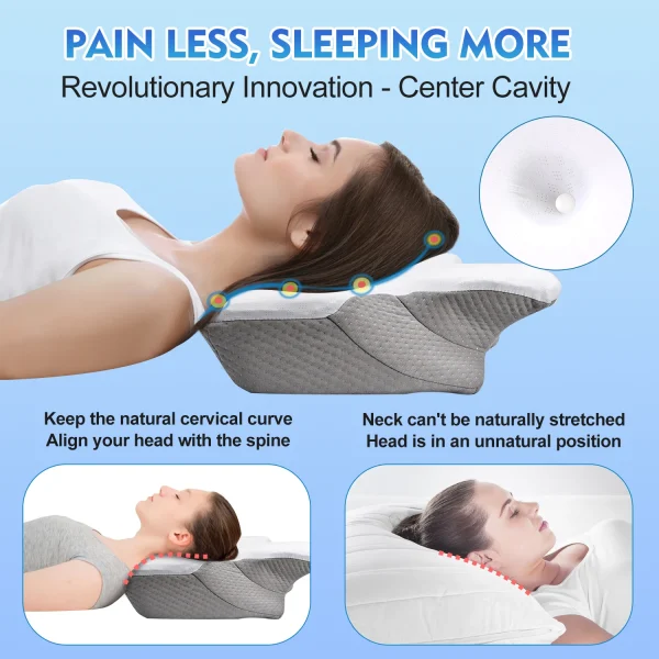 Almohada ortopédica de espuma viscoelástica, Pulatree - Imagen 6