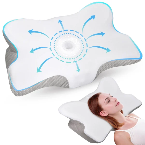 Almohada ortopédica de espuma viscoelástica, Pulatree - Imagen 3